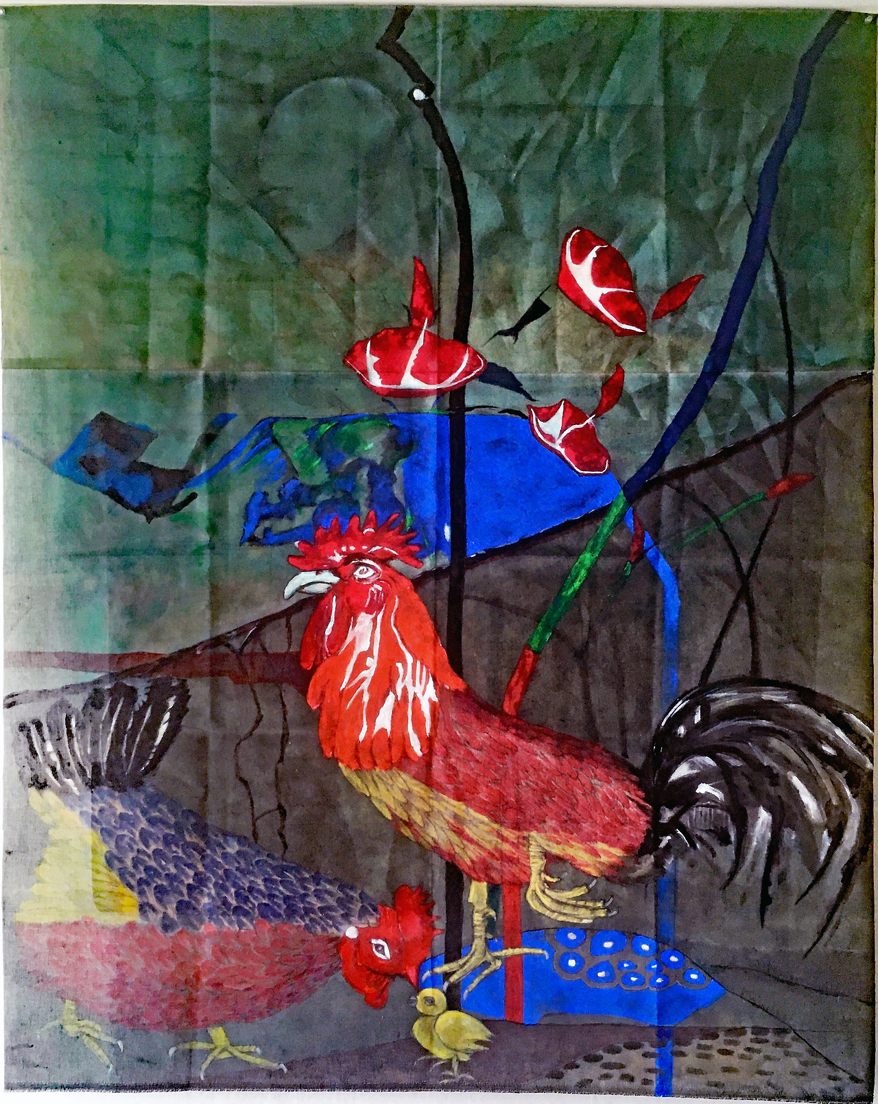 Chul-joo Choi, morning glory 2021-g-0, 135X167cm, acrylic and composite materials on cloth, 2021.jpg