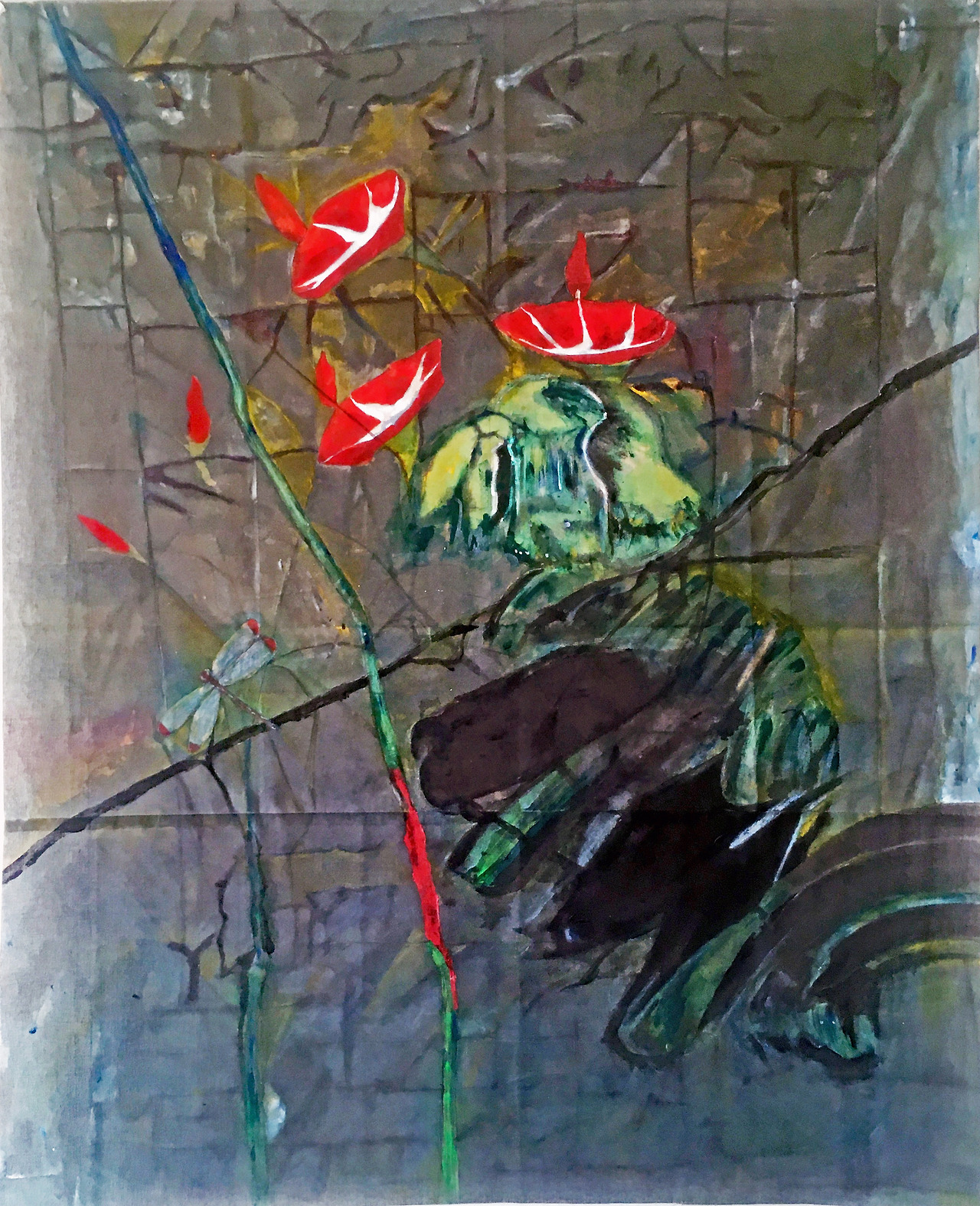 3-33-Neo-Classical Hyper-Tech Chul-joo Choi, morning glory 2021-d-2, 136X168cm, acrylic and composite materials on cloth, 2021.jpg