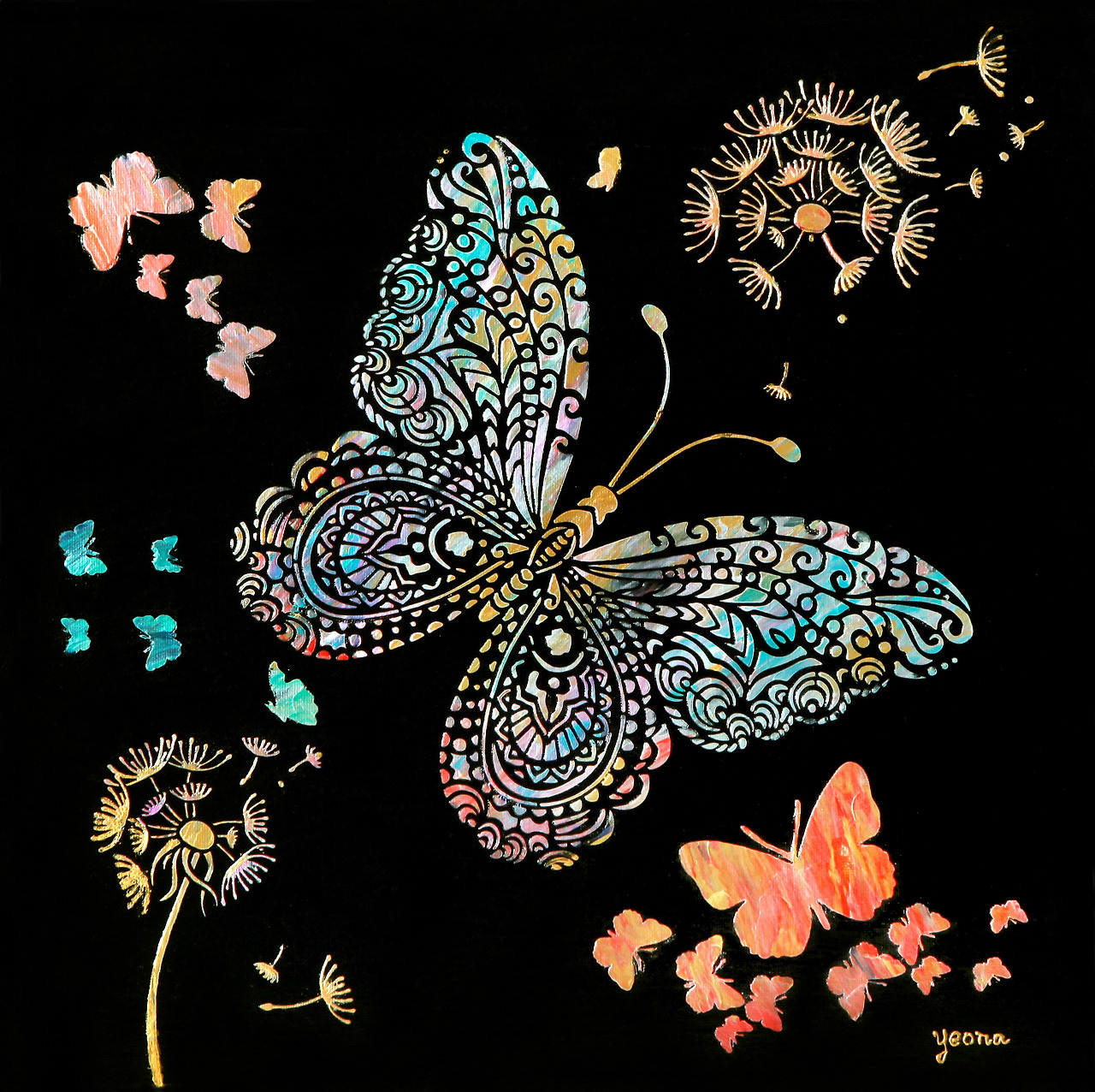 7.바람을 타고 흩날리다, 캔버스, 아크릴물감, 40x40cm,이승연.jpg