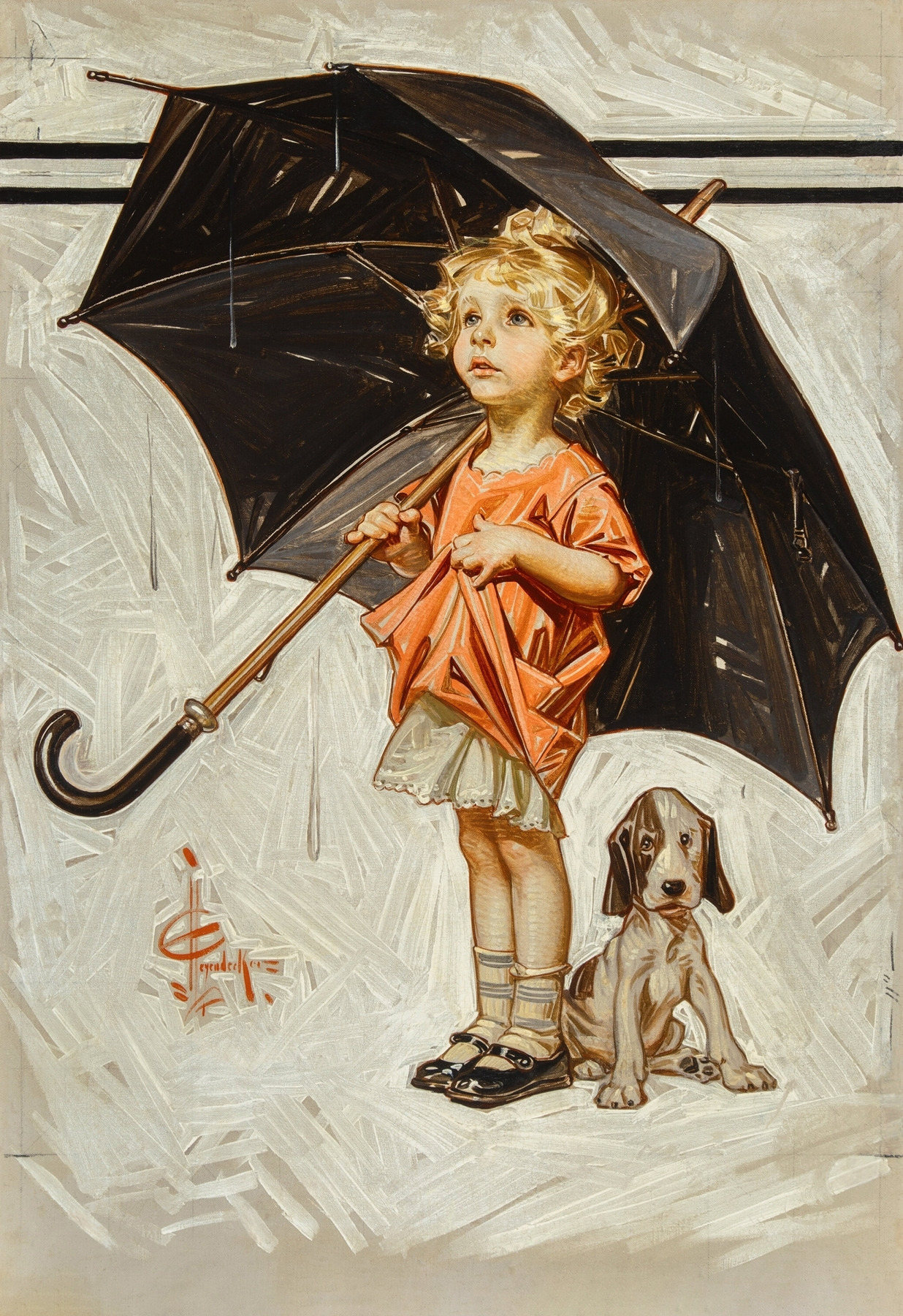 Caught in the Rain (1914)_Joseph Christian Leyendecker (American, 1874 - 1951).jpg