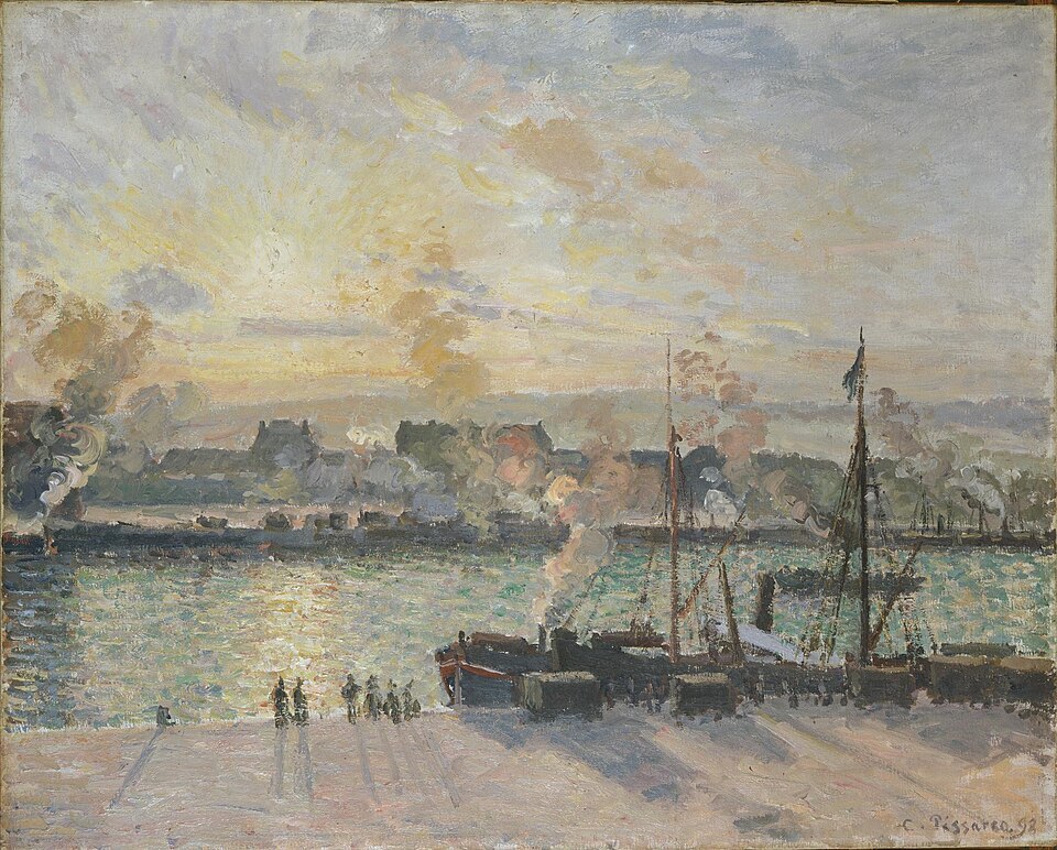 960px-Camille_Pissarro_-_Sunset,_the_Port_of_Rouen_(1898)_-_National_Museum_Cardiff.jpg