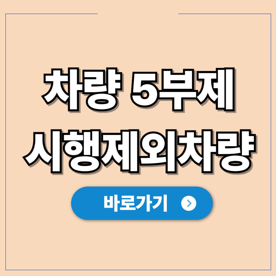 공공기관 차량 5부제 시행 제외차량, 내 차는 통과일까.jpg