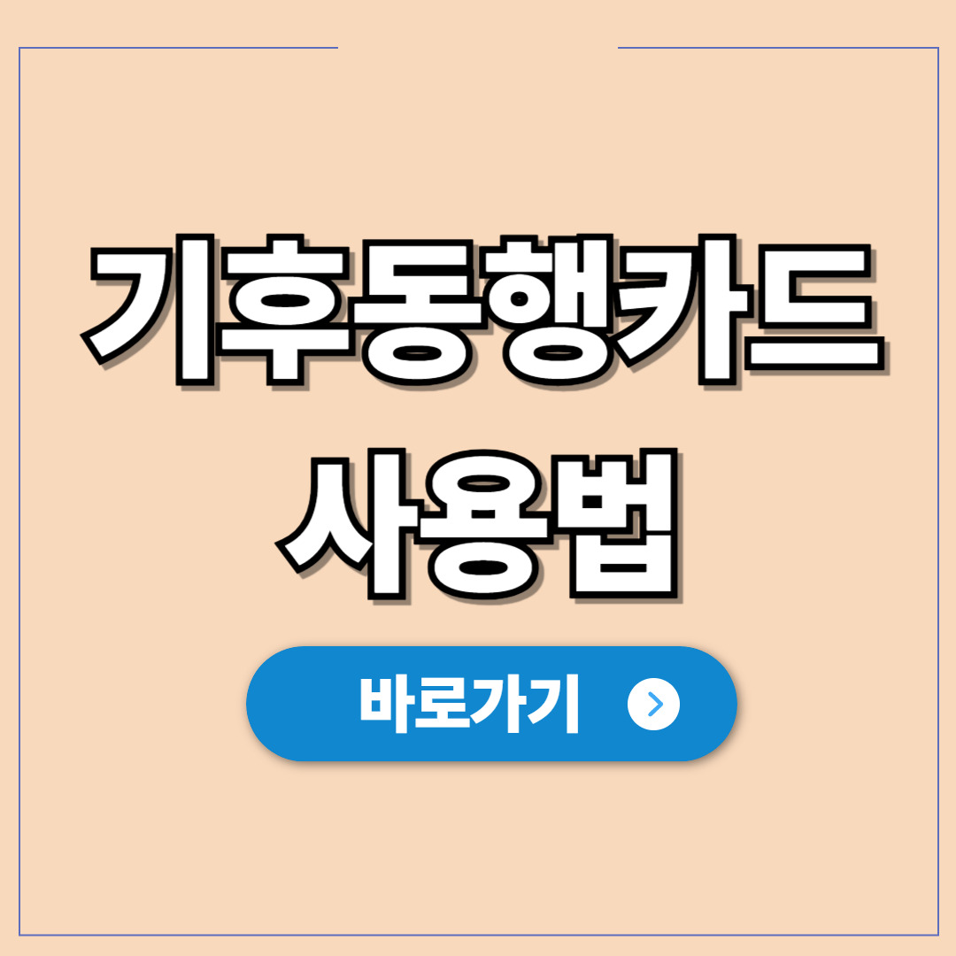 기후동행카드 사용법, 매달 고정 교통비를 0원.jpg