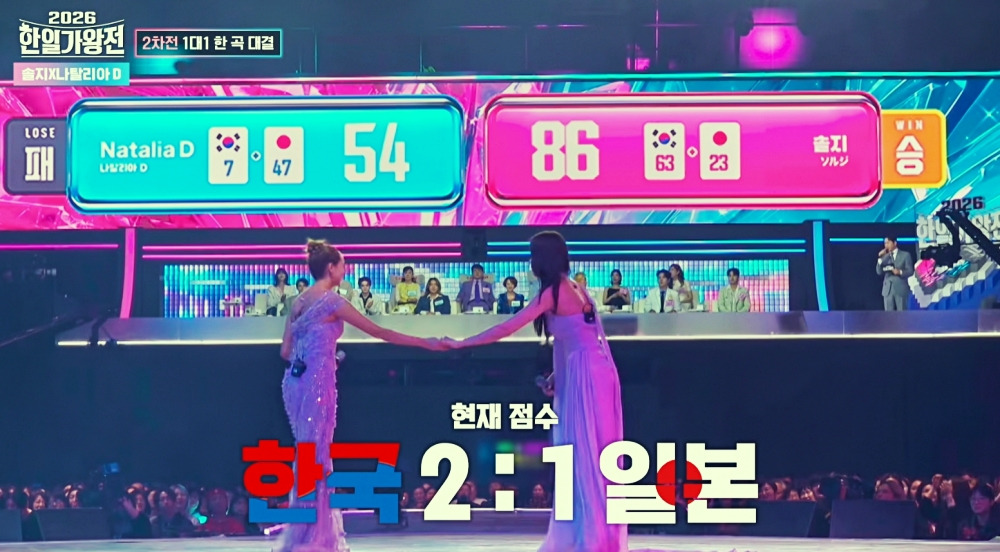 4월 28일 2026 한일가왕전3 2차전 결과 1대1 라이벌 한 곡 대결 점수 총정리 (22).jpg