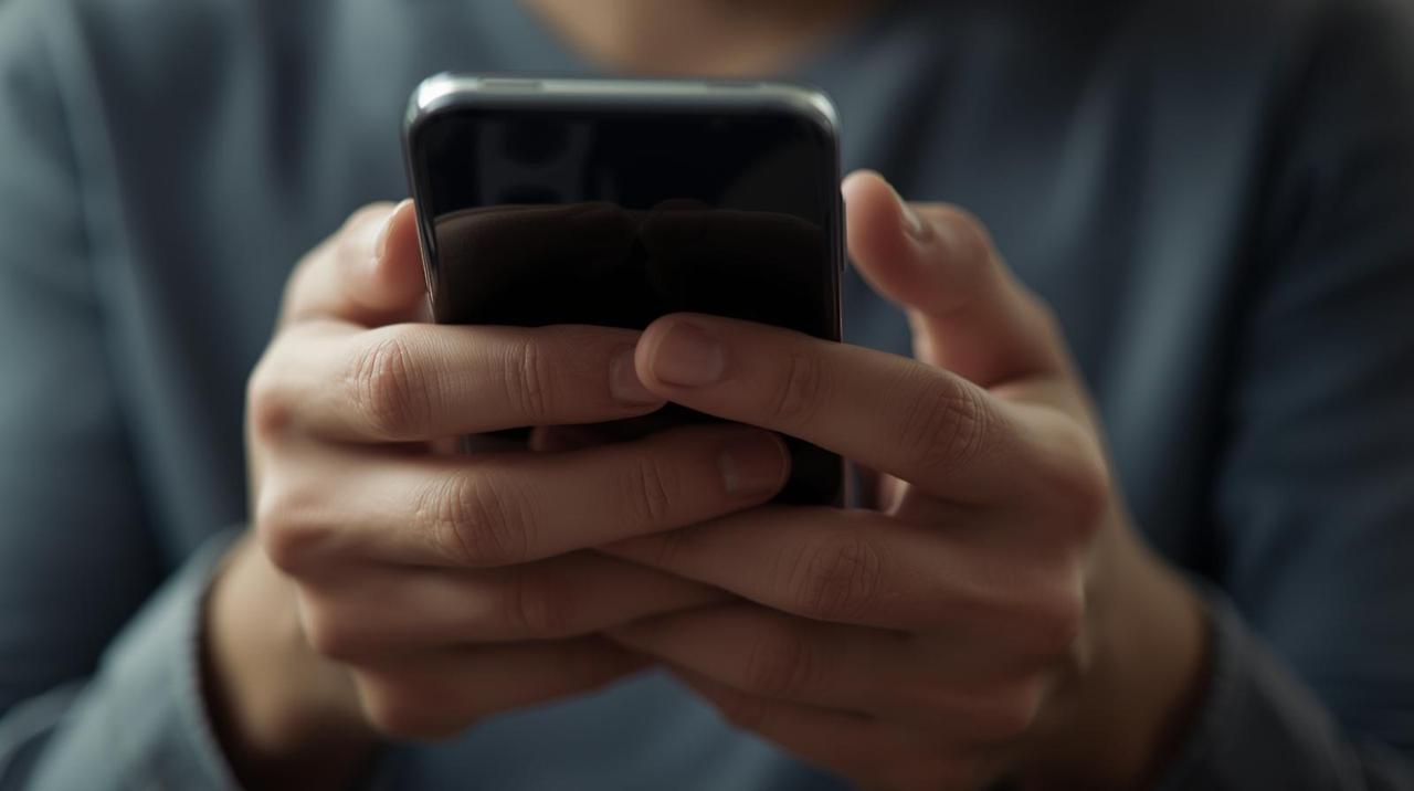 스마트폰으로 AI와 채팅하며 감정을 조절하는 모습.jpg