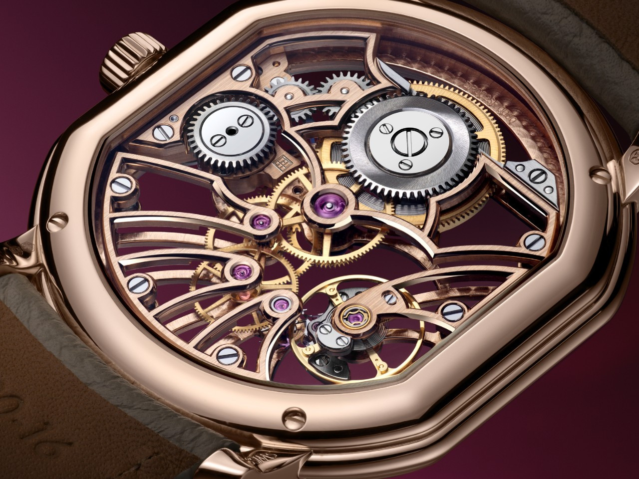 엑스트라 플랫 로즈 골드 스켈레톤의 백 케이스.jpg