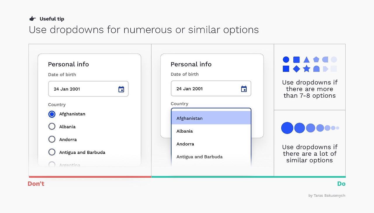 UI 디자인 가이드 : Select Controls
