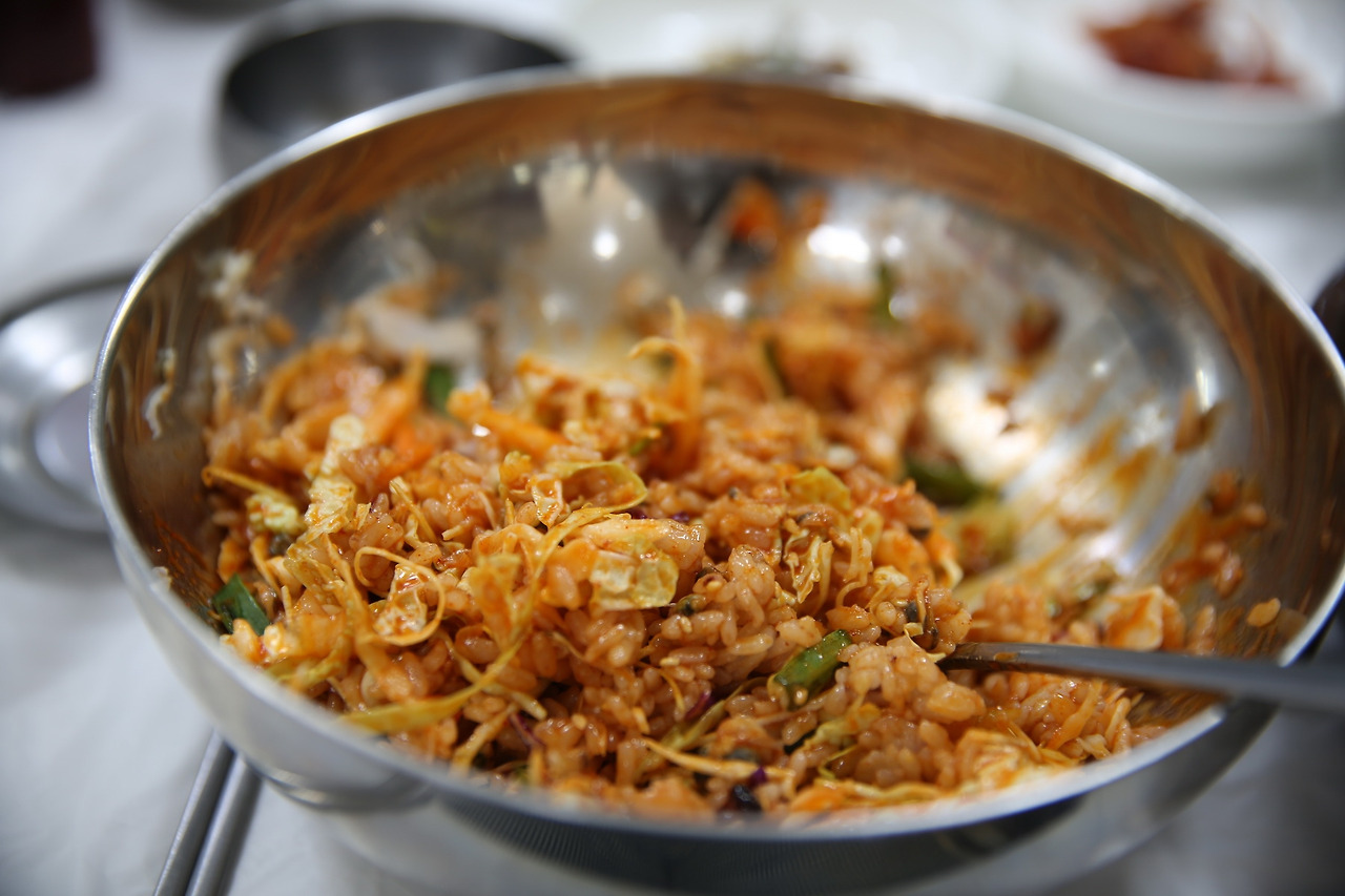 재첩 비빔밥