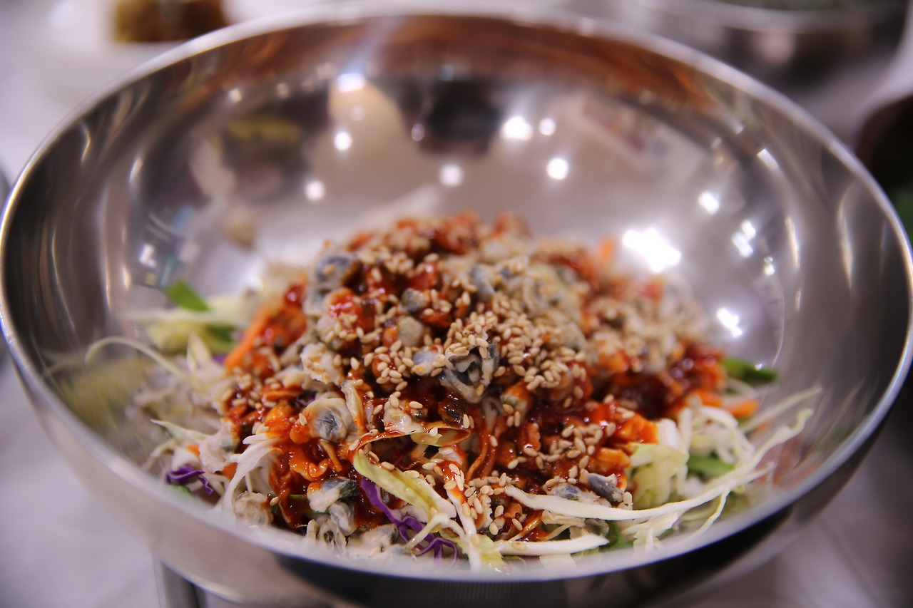재첩 비빔밥