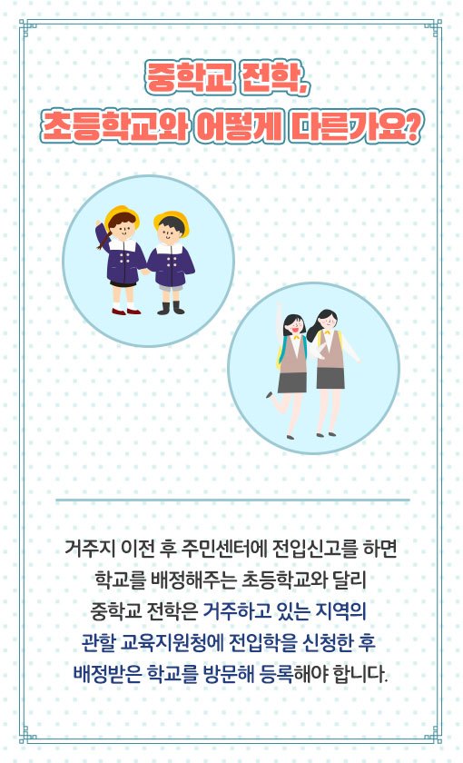 중학교 전학절차, 알아봐요!