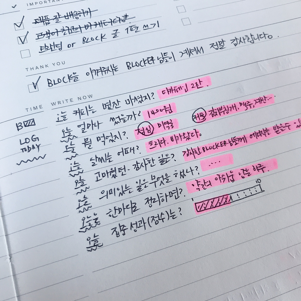 [블록일기] 상세하게 계획하고 실행하고 리뷰하기