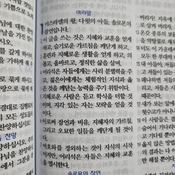 [해독] 1장 솔로몬의 잠언_성경 잠언