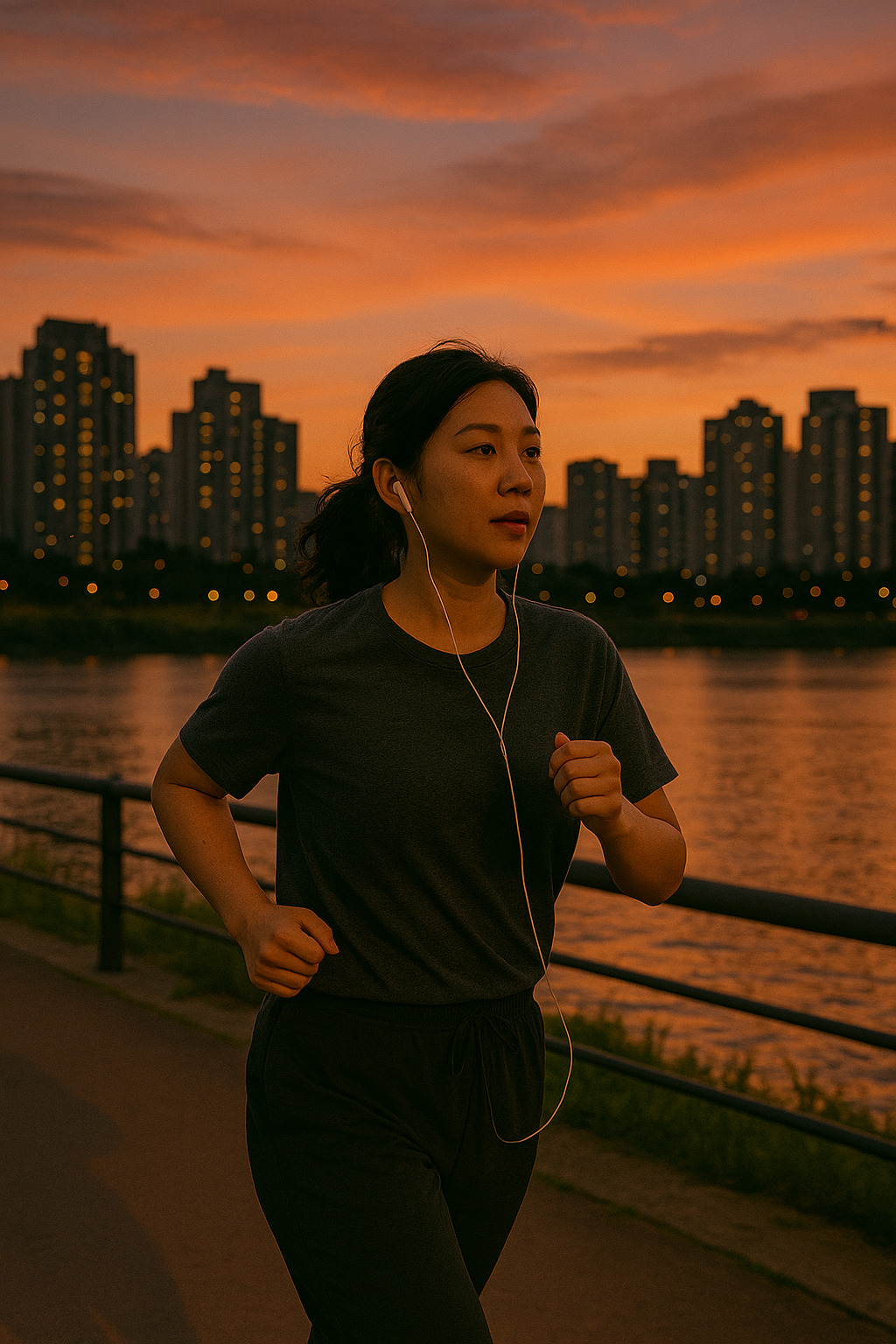 AI-generated jogging image