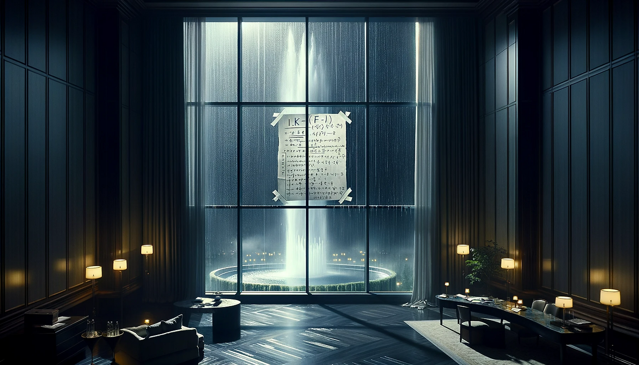 DALL·E 2024-06-11 15.13.00 - A luxurious, spacious room resembling a 5-star hotel suite with a high, vertical, full-length glass window that is extremely tall and large. The windo.png