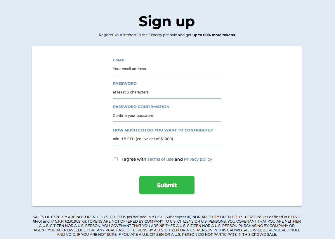 암호화폐 ICO 소개 (Experty)