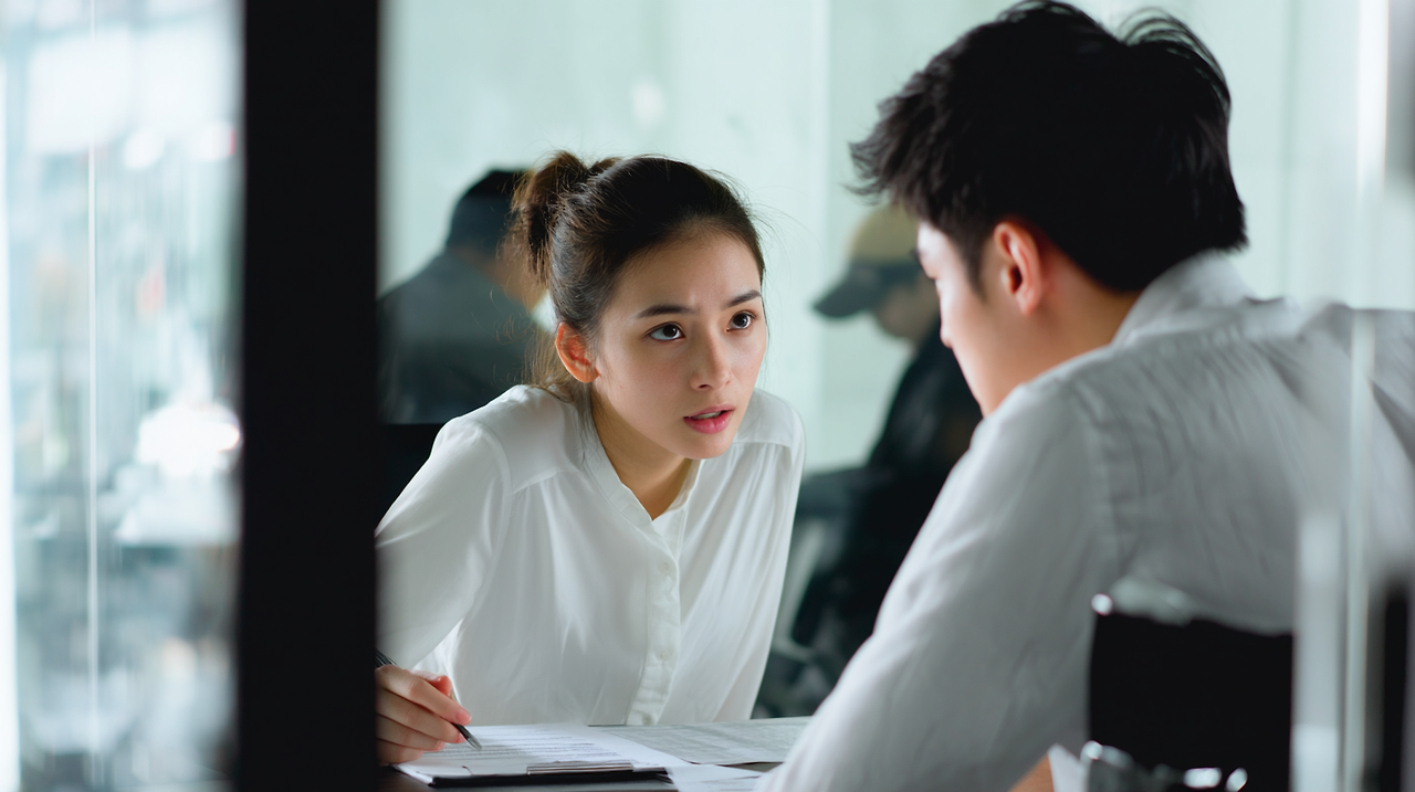 koochuljung_Korean_colleagues_discussing_resume_writing_face__0718c1b8-6f71-4945-b493-62b03fd9802a_0.png