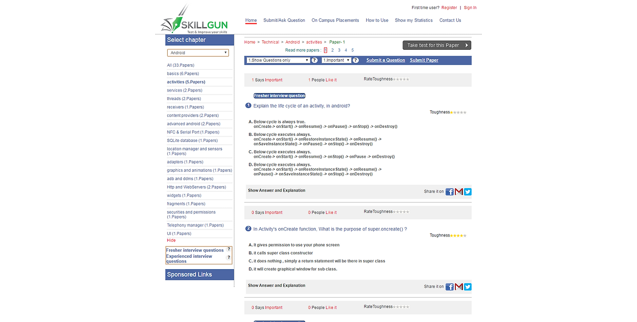 android activities interview questions and answers paper 13   skillgun.png