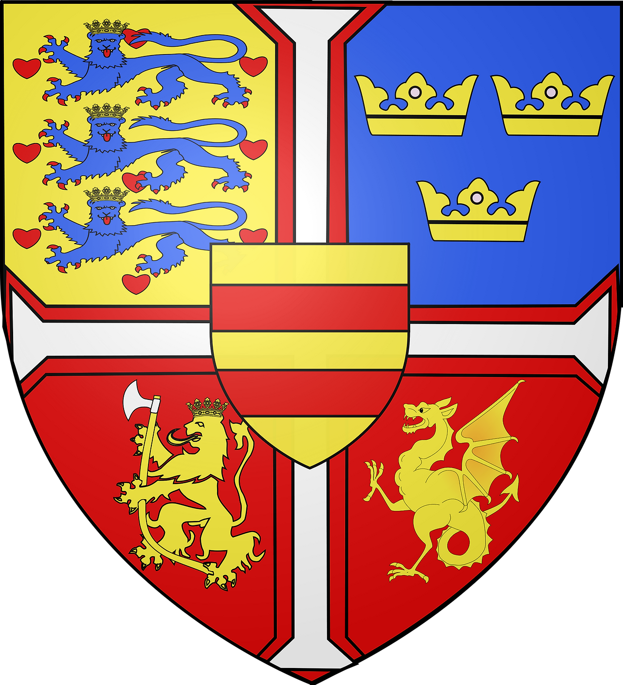 Christian I of Denmark Coat of Arms 1457-1460.png