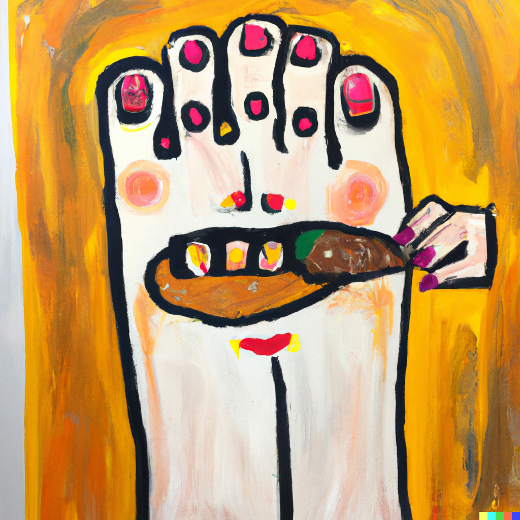 DALL·E 2022-11-15 12.02.20 - Eating big toe Picasso painting.png