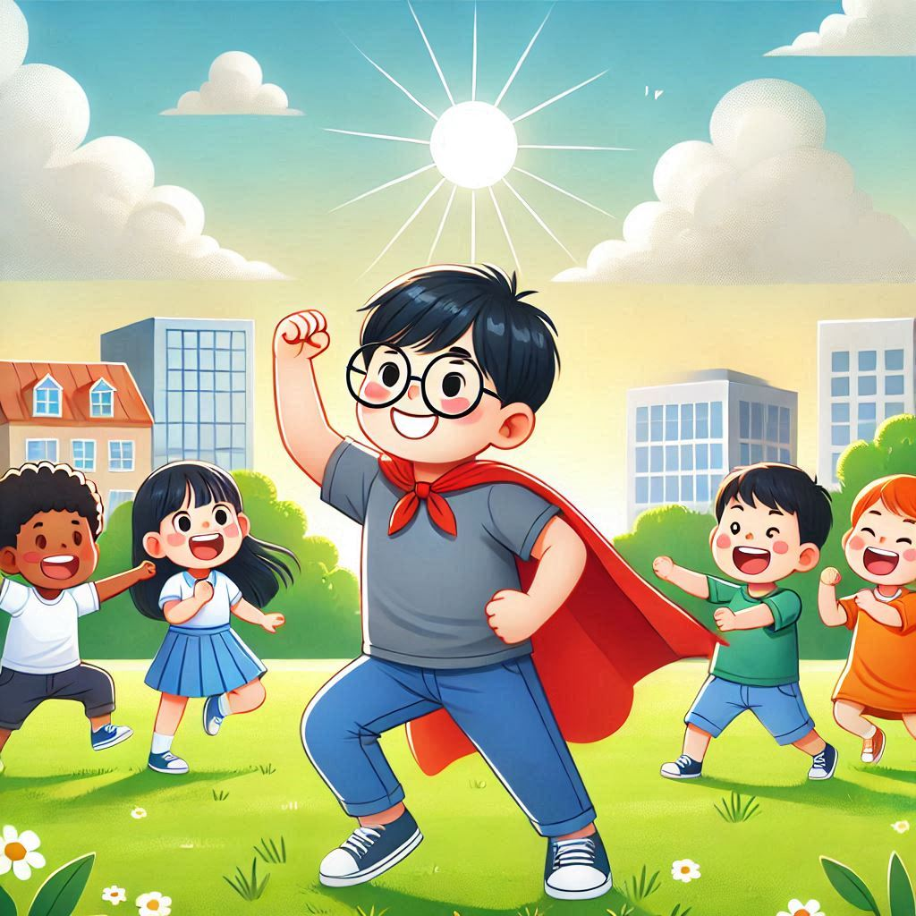 한국인 아이가 화이팅하는 그림.png