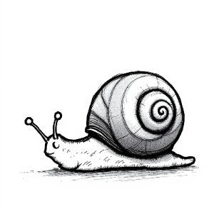 느리게 움직이는 달팽이를 그려줘.png