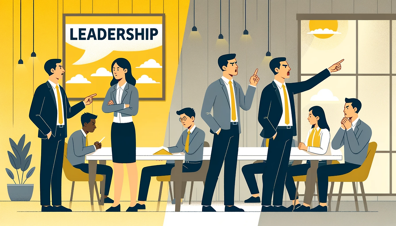 DALL·E 2024-01-27 10.16.27 - Create a wide illustration divided into two halves. On the left half, depict two East Asian individuals having a positive conversation, set against a .png