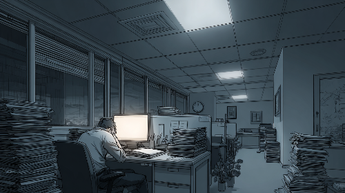 madmaiz_A_tired_Korean_office_worker_alone_at_night_in_an_empty_4a7f1d5d-56ed-4842-b7ba-79ec49e90a6c.png