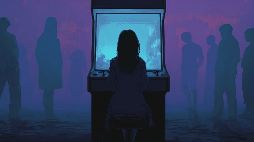 madmaiz_A_woman_sitting_at_a_horror_arcade_machine_while_vague__8fe4f576-6902-46cf-a02e-6e408c36b45a.png