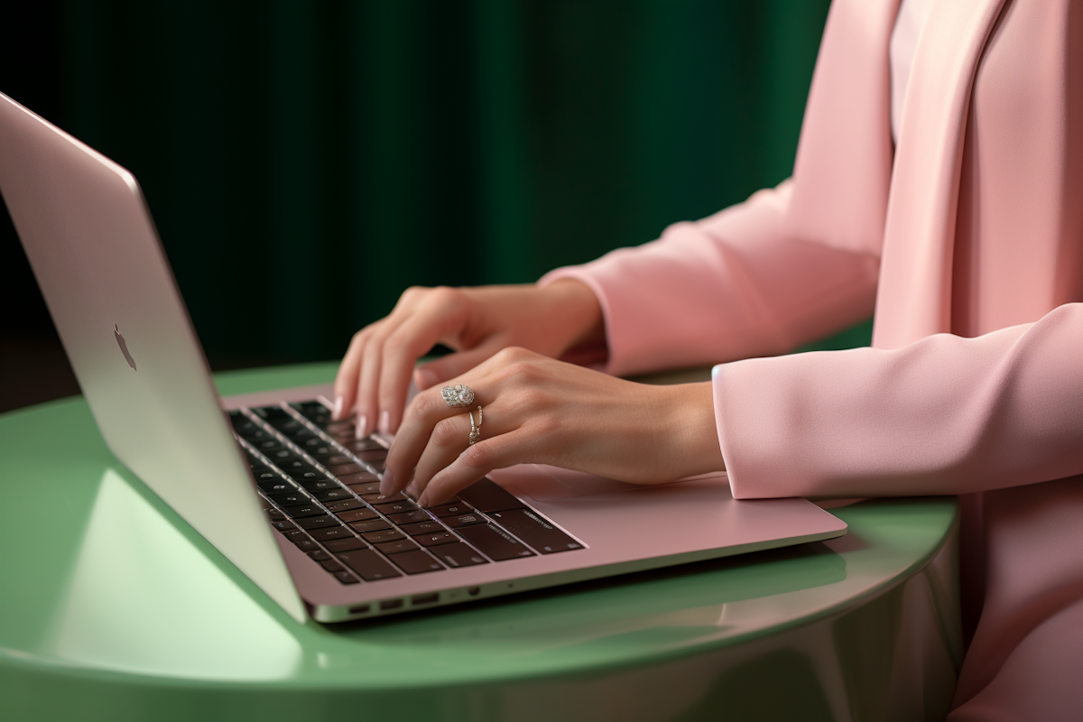 Affluent Typing_ Pink Blazer and Statement Ring.png