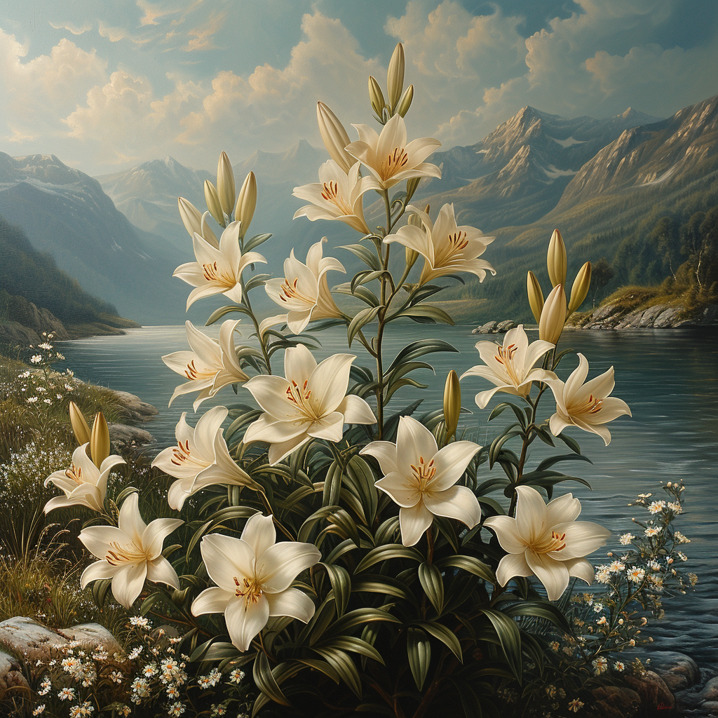 jejaksa_crew_Landscape_with_Lilies_Symbolizing_Innocence_symbol_ac0c8646-7c1b-411f-8657-27c49ed75af2.png
