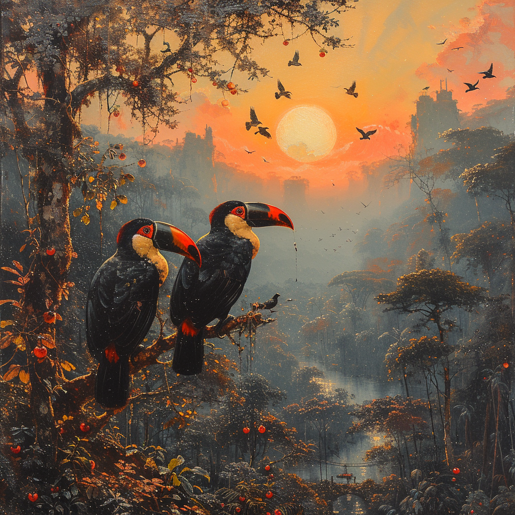 jejaksa_crew_Forest_at_Dawn__Toco_Toucans_of_Amazon_Rainforest__9ce28201-23fe-47b1-a4cb-ae535c909651.png