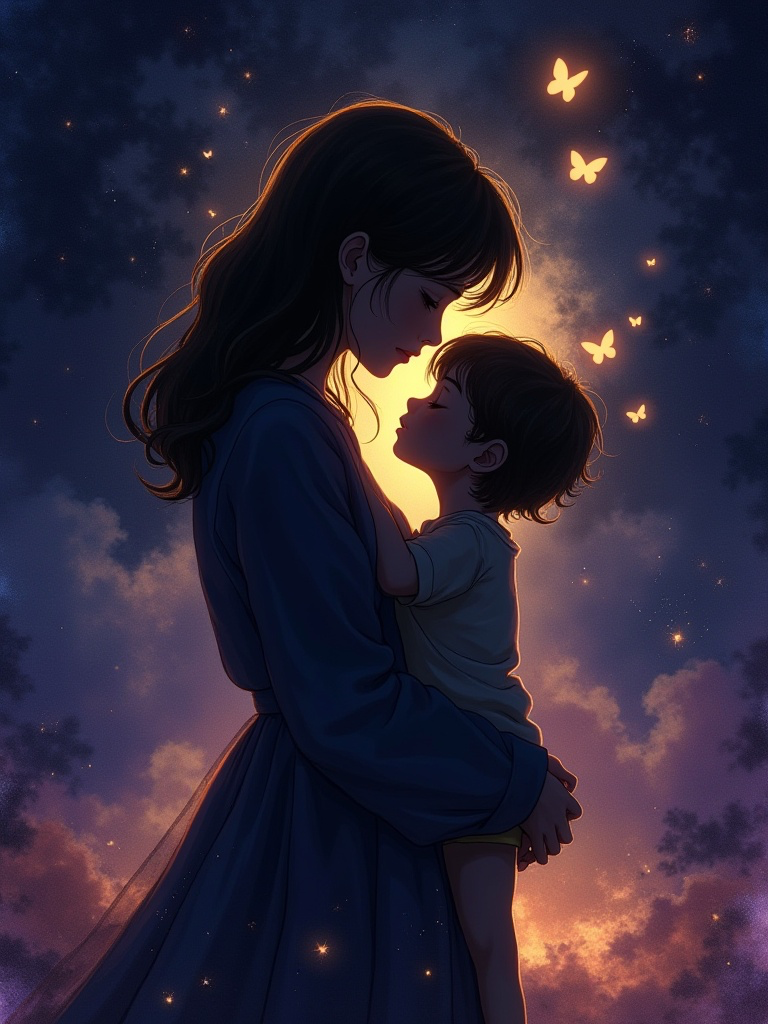 Studio_Ghibli_style_Silhouette_of_a_mother_and_ch-1740456866114.png