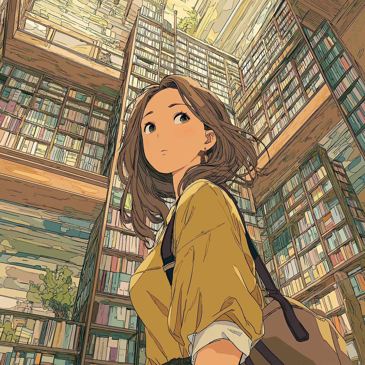 dendy_kr_An_anime_character_a_young_woman_stands_before_a_tower_1f4e8232-745c-42c9-9c2d-8b3c0b3995ea.png