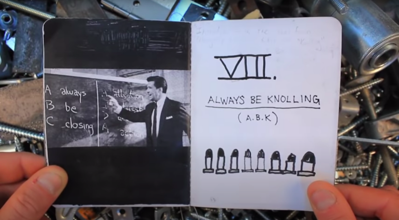 6 10 Bullets, #8 ALWAYS BE KNOLLING. By Tom Sachs 영상 갈무리.png