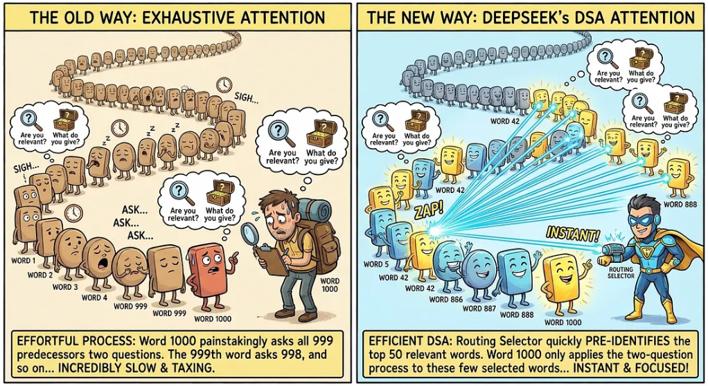 이그나시오(251206), 그림 5- 기존 어텐션과 딥시크 어텐션 비교.png