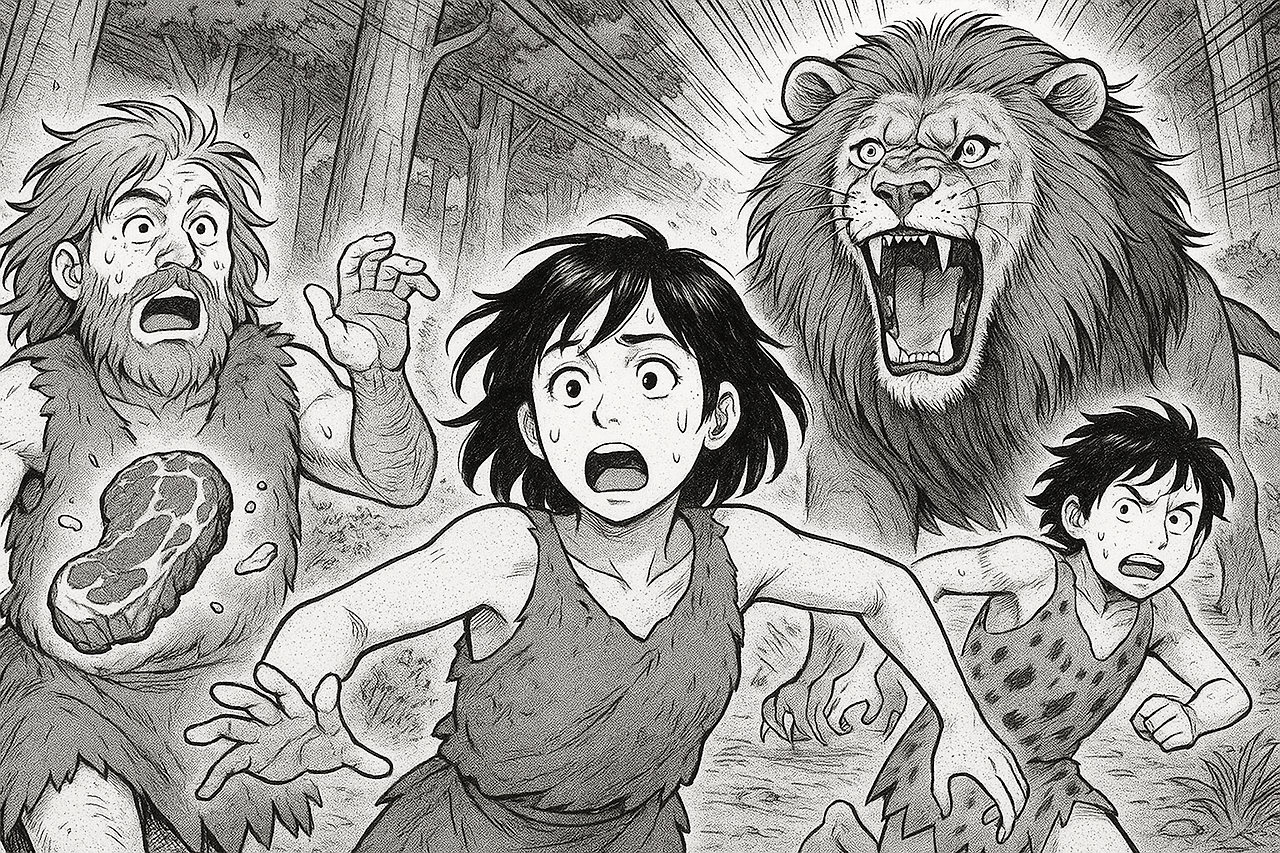 20250619_1459_Lion Arrival Panic_simple_compose_01jy3c7djrep3rxgq1eejnhm9q.png