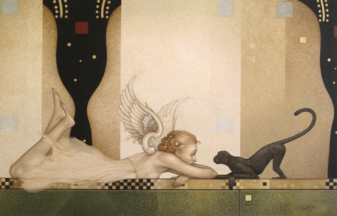Michael Parkes %22See No Evil%22 oil on canvas.png