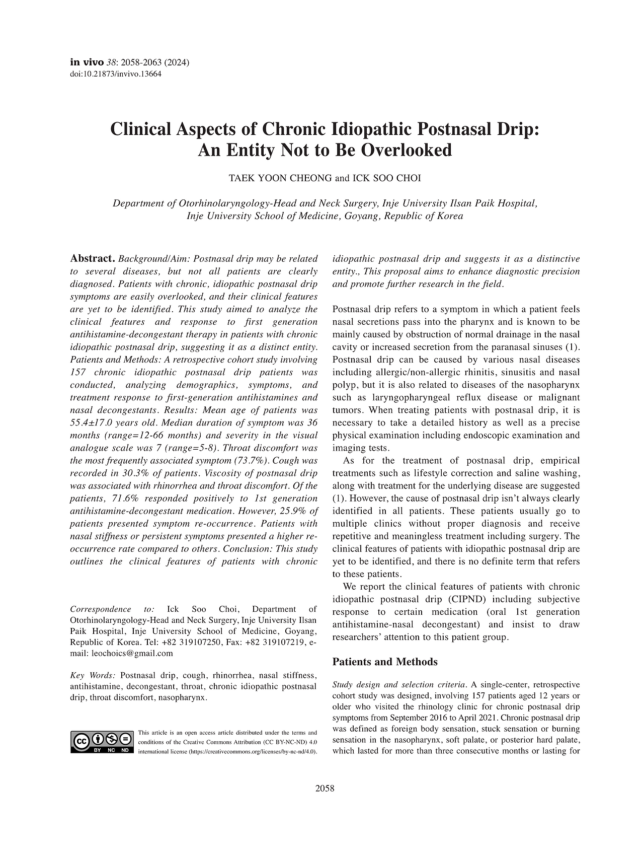 [논문원문]Clinical Aspects of Chronic Idiopathic Postnasal Drip_1.png