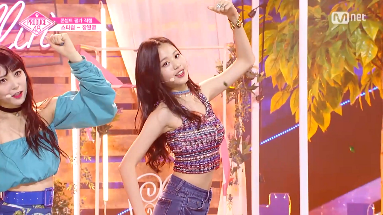 PRODUCE48 [단독_직캠] 일대일아이컨택ㅣ장원영 - ♬Rollin′Rollin′ @콘셉트 평가 180817 EP.10 3-0 screenshot.png