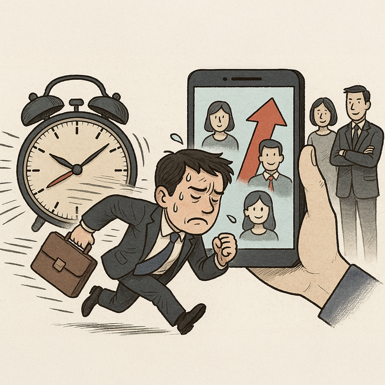 3. 달리는 시계, 스마트폰, 사람들 사이의 비교.png