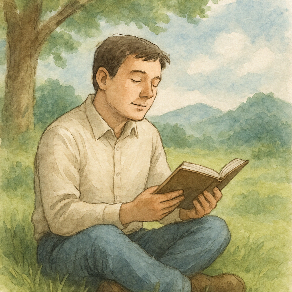 4. 자연 속에서 독서하거나 사색하는 사람.png