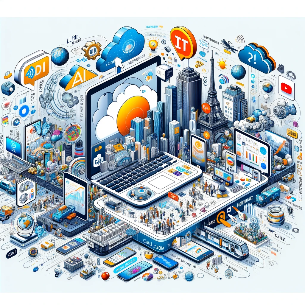 DALL·E 2023-12-02 20.55.23 - A cover image for a manuscript discussing the evolution of IT platforms over the past 20 years, focusing on the transition from computers and smartpho.png