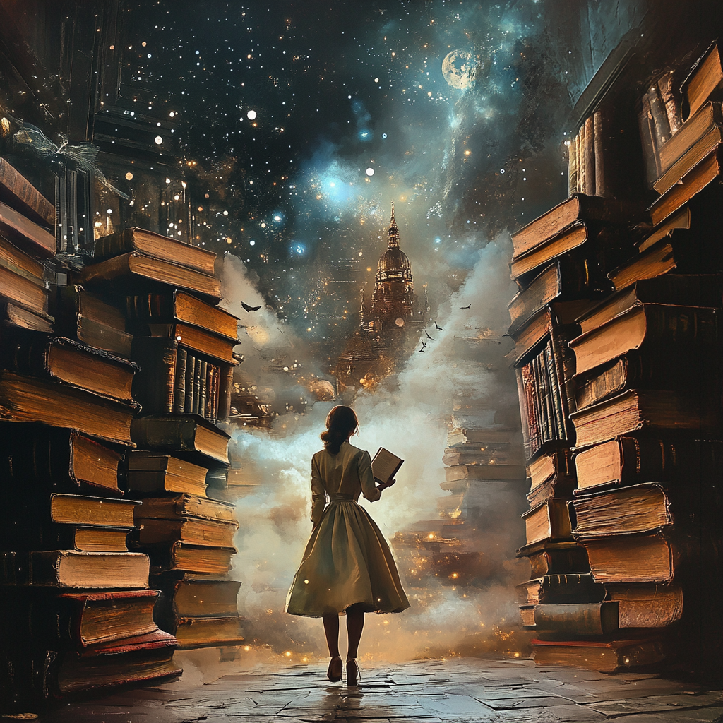 u6687977776_a_woman_writer_walking_around_ancient_books_and_t_632b9f8c-46bf-4afc-97e2-f82da79903a3_1.png