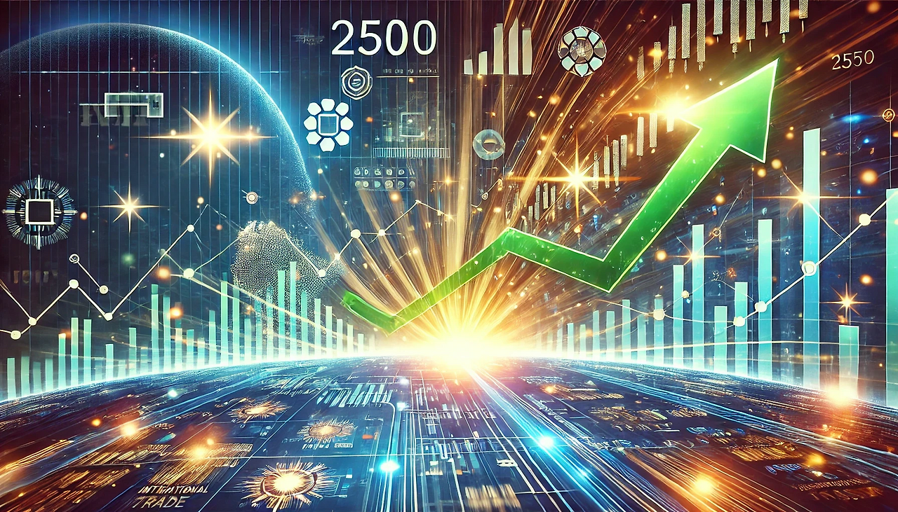 DALL·E 2025-01-08 16.23.47 - An illustration depicting a vibrant and optimistic stock market scene focused on South Korea. Show a stock market chart with a rising trend line reach.png