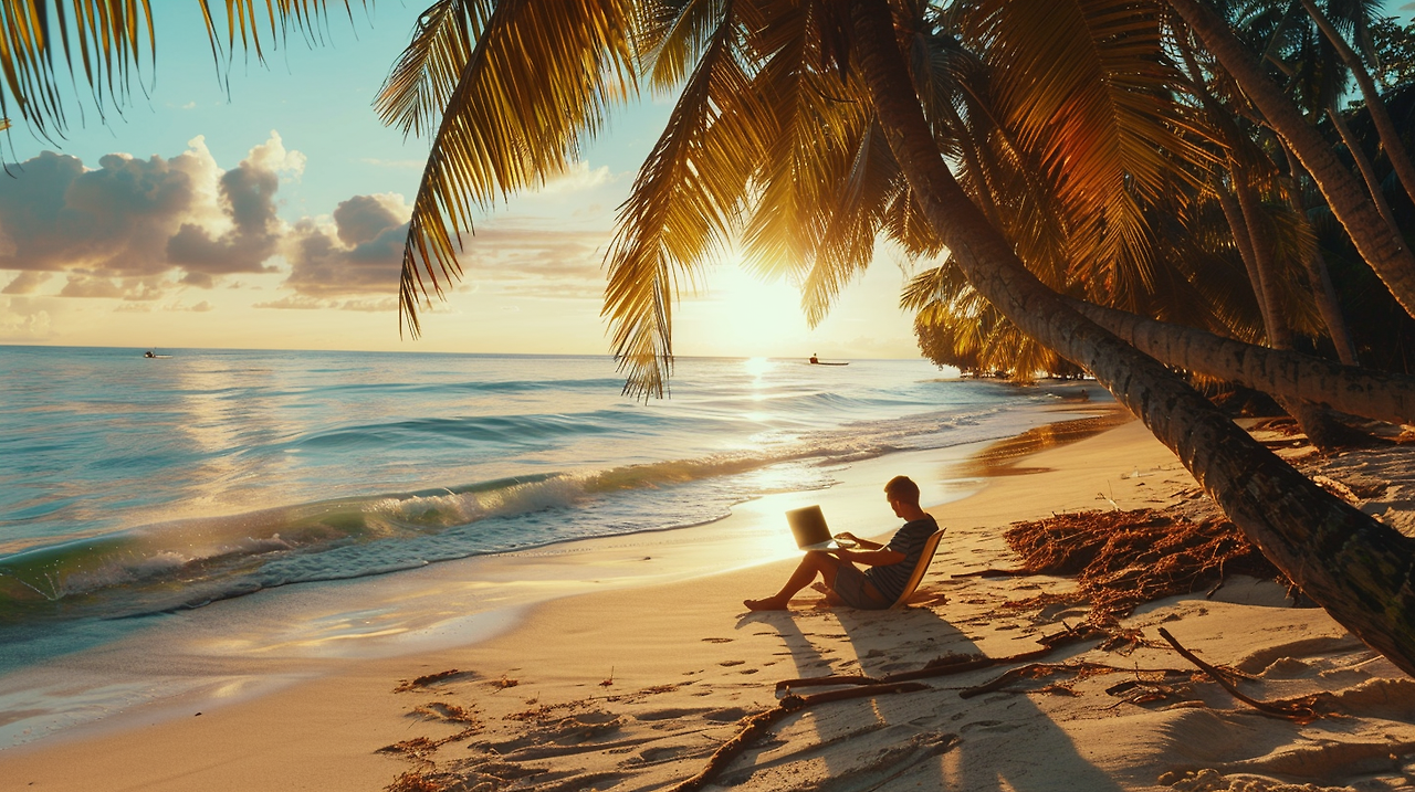 liashim_A_digital_nomad_working_on_a_laptop_by_a_serene_beach_g_d41c2acb-7ff0-4e50-adc5-ad97ff63cbb8.png
