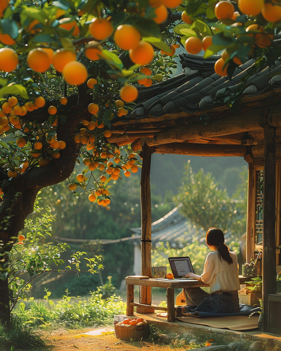 liashim_A_young_freelancer_sitting_under_an_orange_tree_in_a_Ko_0536b444-d407-4500-b44a-3f0bb55fd2db.png
