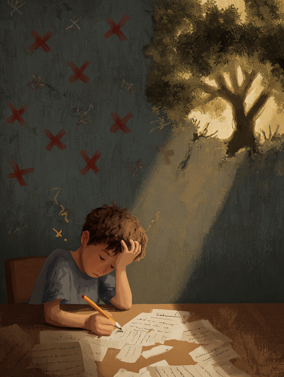 sunjongmoon_A_child_sitting_at_a_desk_frustrated_with_erased__ec1a195a-f82c-479a-827f-ce61008344c8_2.png