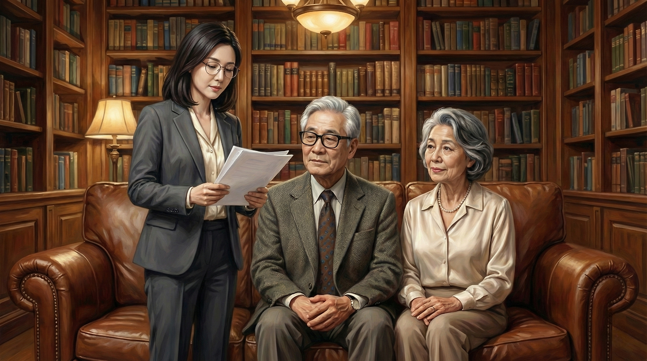 유언장 낭독하는 자영.png