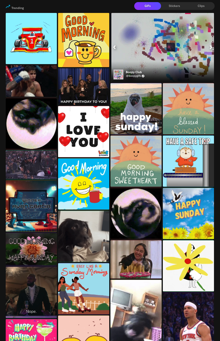 4월 21일의 GIPHY Trending 탭 콘텐츠.png