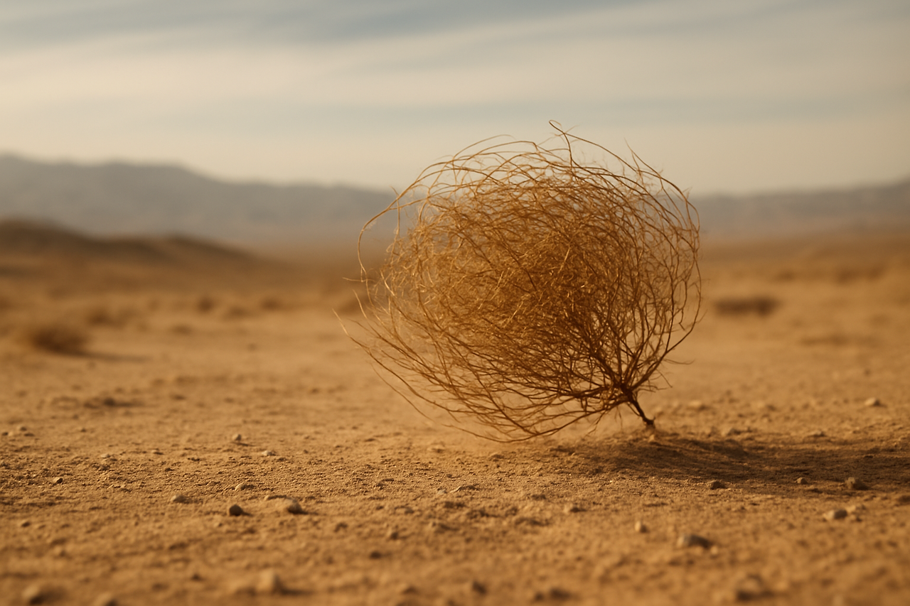 고요한 사막의 바람에 실린 tumbleweed.png